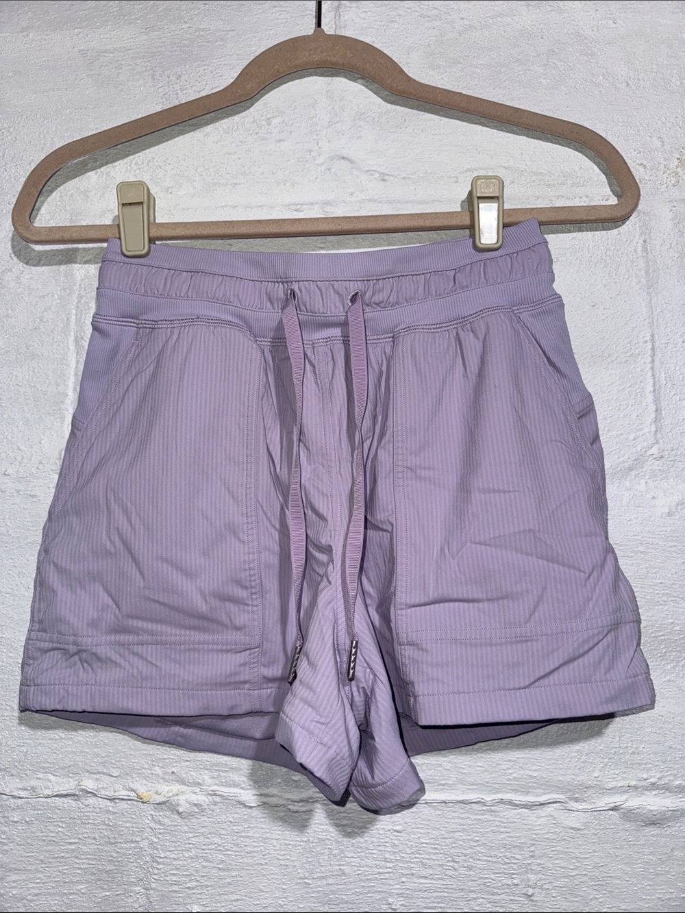 lululemon athletica Lavender Ribbed Drawstring Athletic Shorts
